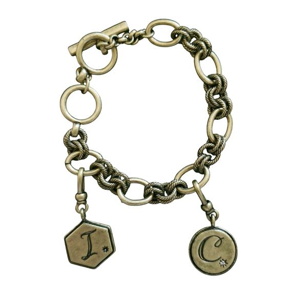 Chloe + Isabel Jewelry - CHLOE + ISABEL Tresors Heirloom antiqued brass plated C&I charm bracelet signed